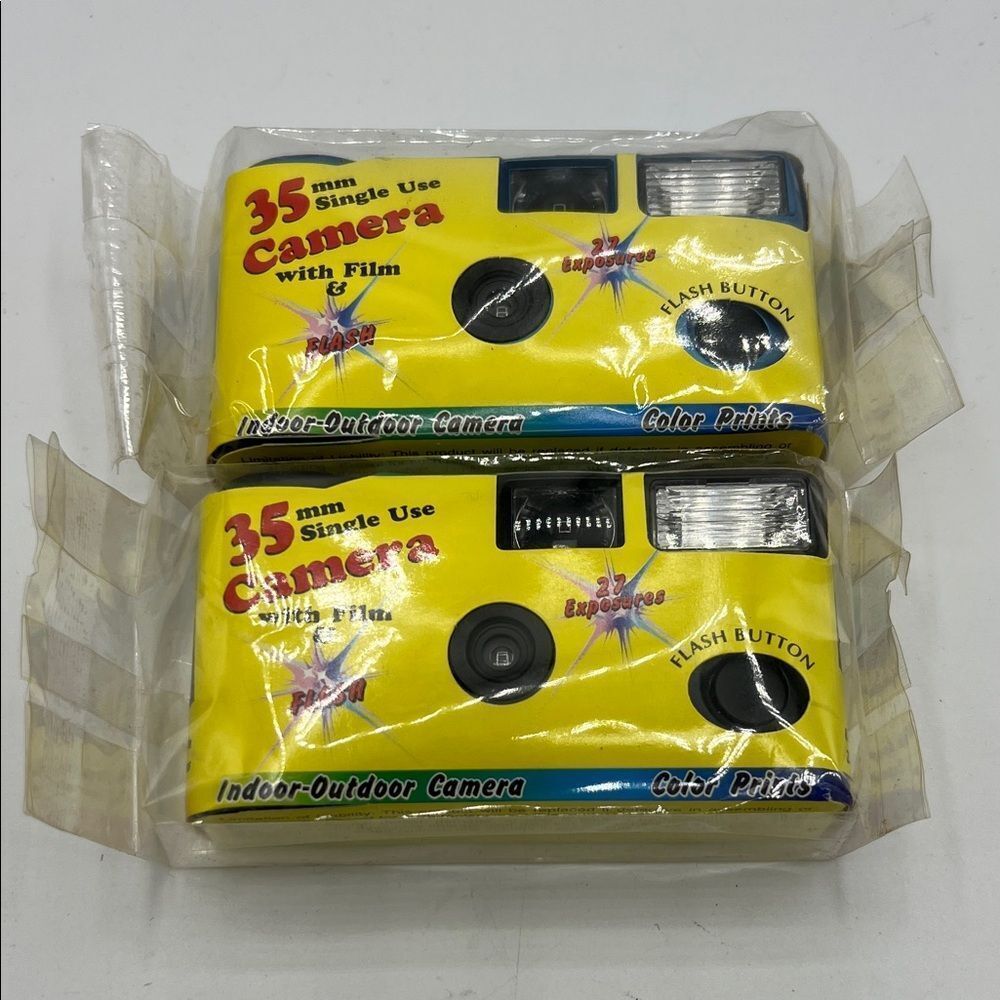 35MM Single Use Camera with Flash-Lot of 2